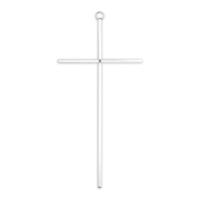Cross-10" plain silver used in funeral service operations, from lynch supply
