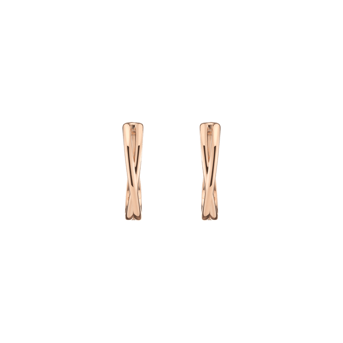 Crossover Hoop Earrings Vermeil 14k 18k Rose Gold Pair Single