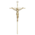 Crucifix-10" brass with bright gold corpus used in funeral service operations, from lynch supply