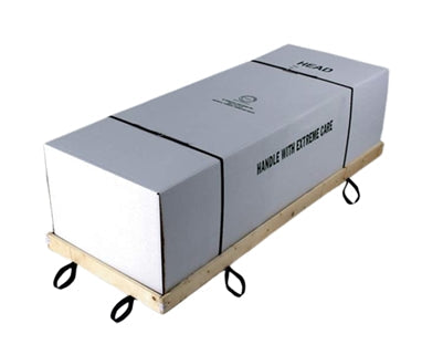 Deluxe wood base air tray unit used in funeral service operations, from lynch supply