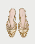 Devon Gold Slingback Sandal in gold leather.