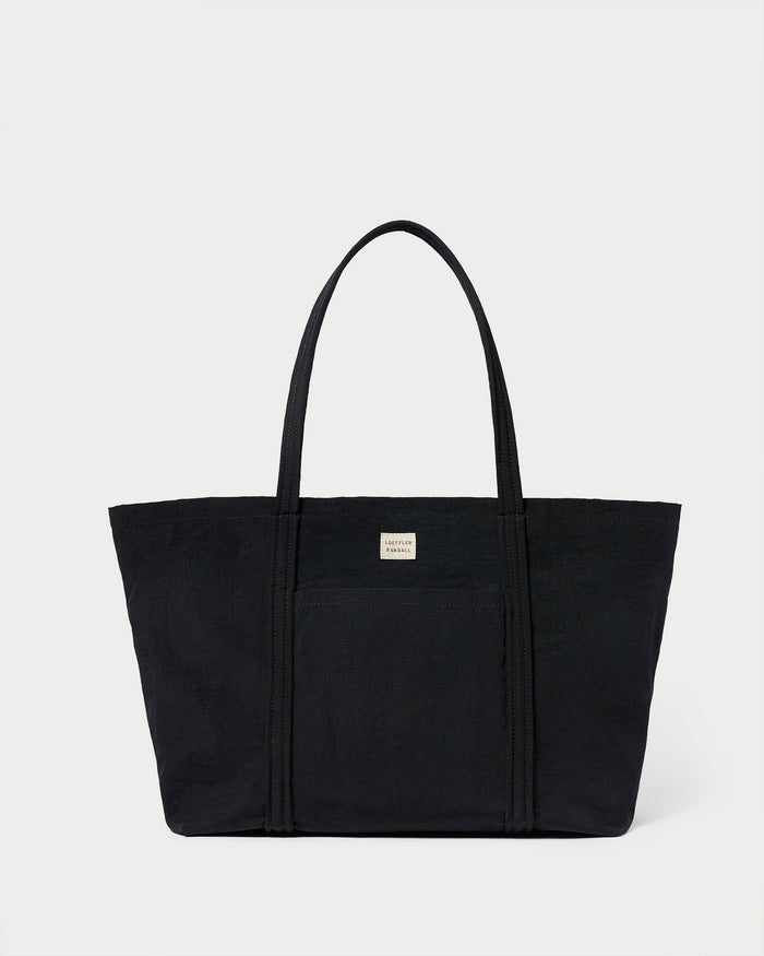 Dina Black Travel Tote in black nylon.