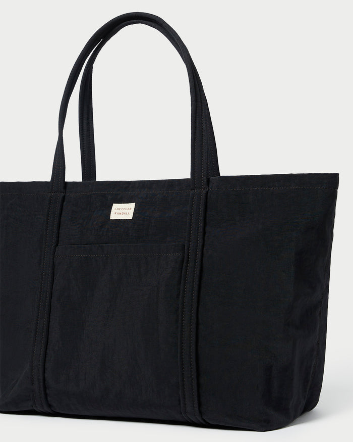 Dina Black Travel Tote in black nylon.