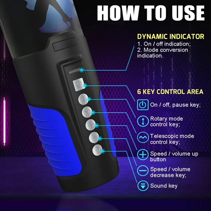 Dirty Talk: 10 Modes 4D Realistic Full Auto Thrusting Male Masturbation