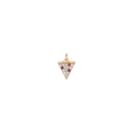 Lab Grown White Sapphire Pizza Charm Vermeil Yellow Gold First