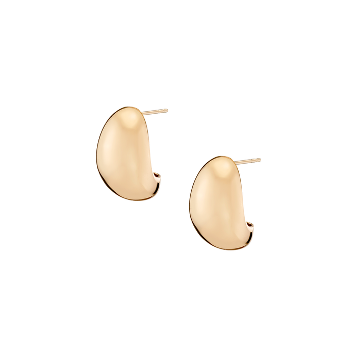 Dome Earrings Vermeil Yellow Gold Pair