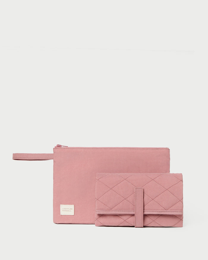 Dottie Pink Changing Pad in pink nylon.