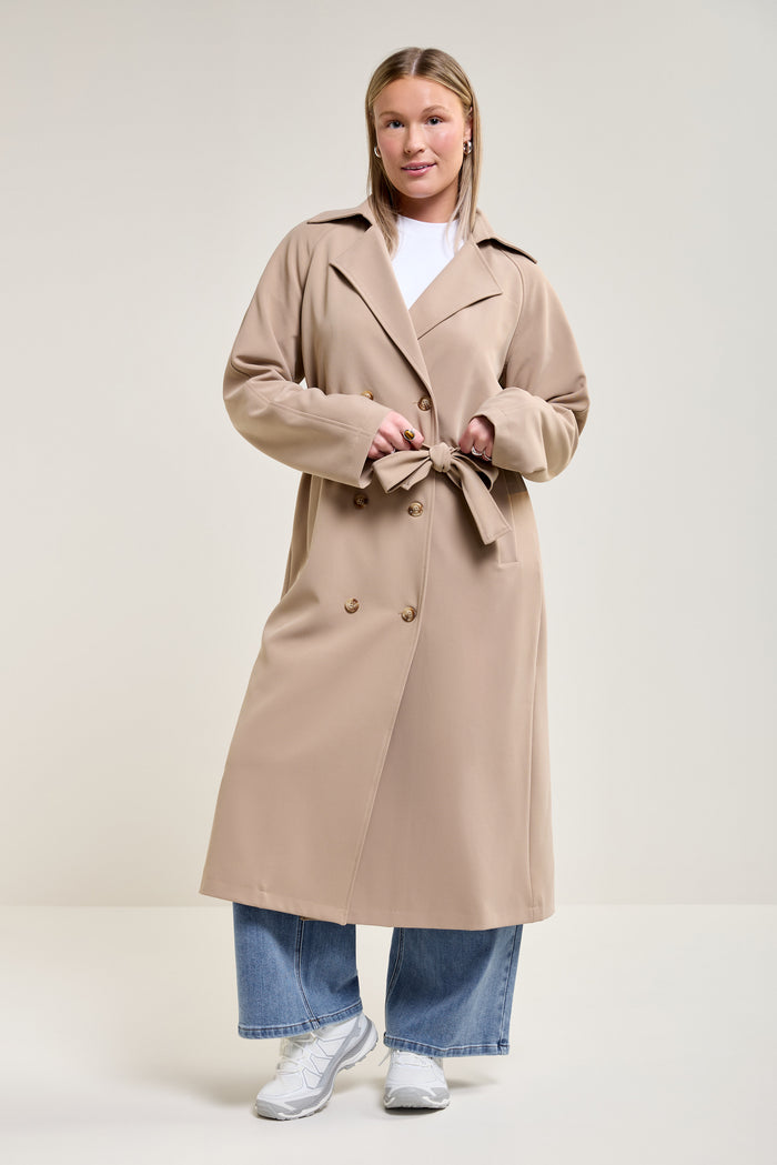Double-Breasted Belted Trench - 1027