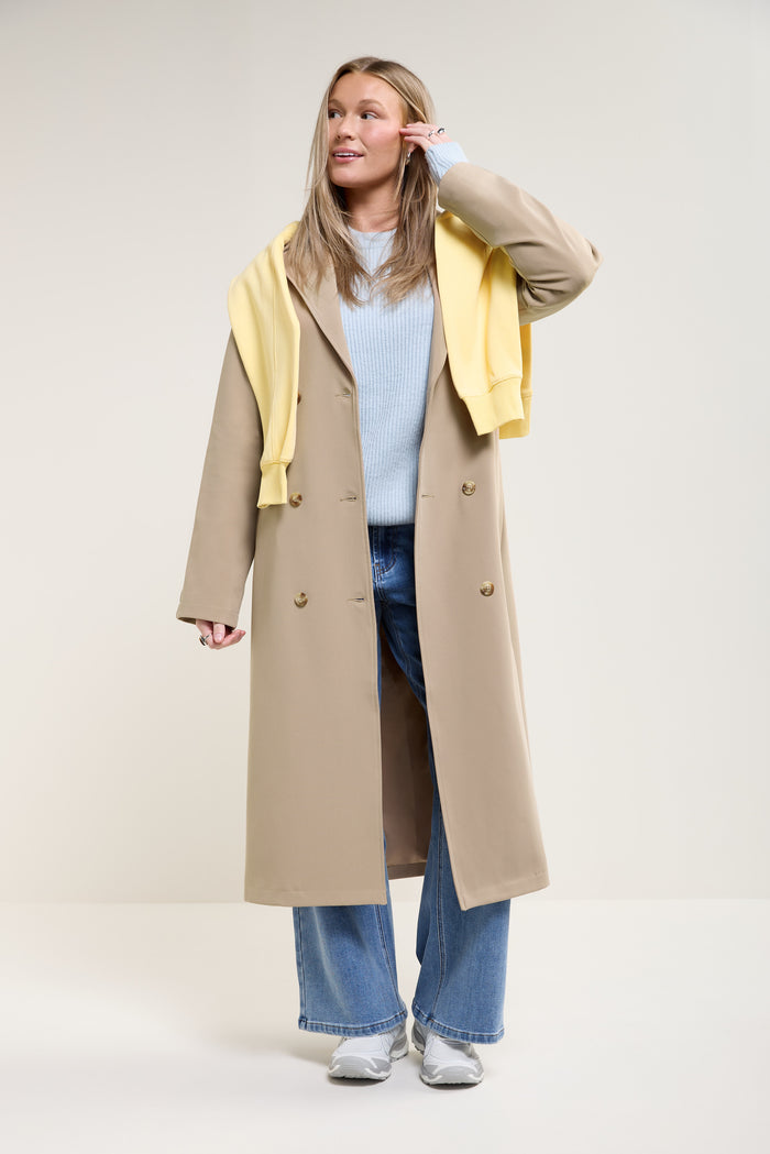 Double-Breasted Belted Trench - 1027