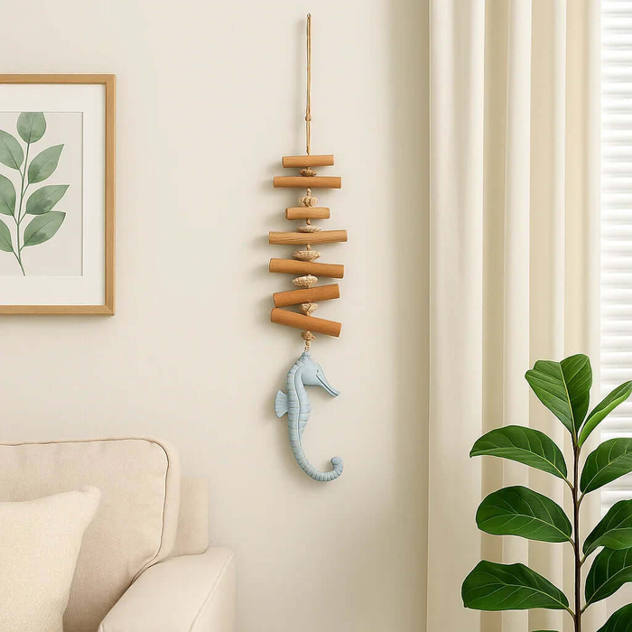 Driftwood seahorse wall decor Wooden Driftwood home decor Seahorse