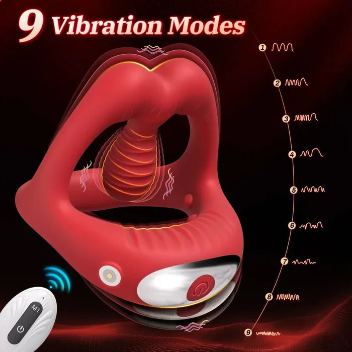 Dual-Motor Couples Vibrating Stamina Ring