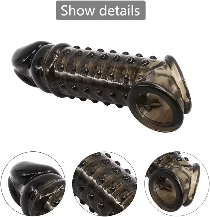 Dual Support Sheath with Convex Grain Penis Sleeve
