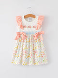 Easter Bunny Embroidery Girls Dress