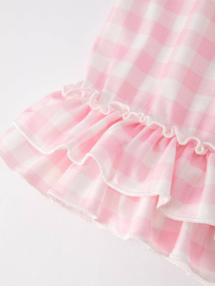 Easter Bunny Smocking Embroidered Short Sleeve Shorts Set