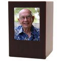 Economy mdf adult photo urns-wood finish cremation supplies and equipment product