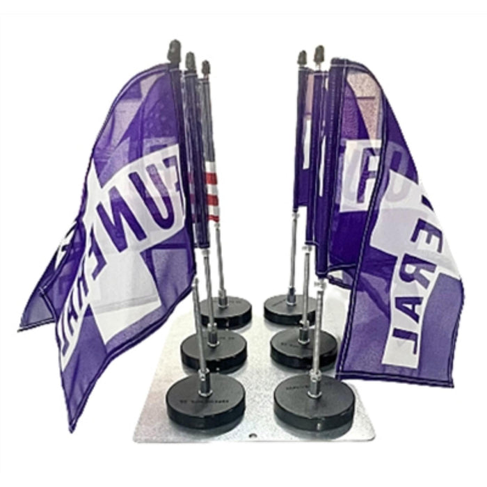 Economy storage tray for magnetic auto flags used in funeral service operations, from lynch supply