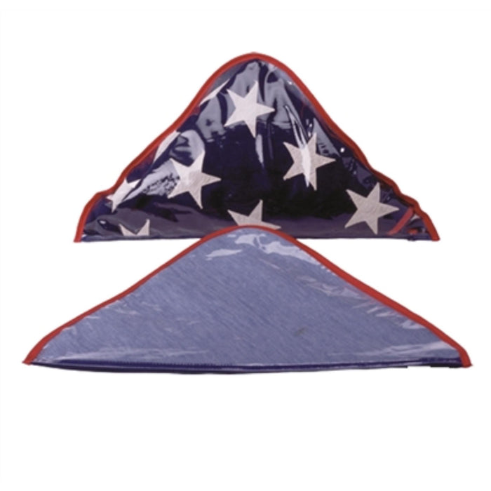 Economy vinyl memorial flag case used in funeral service operations, from lynch supply
