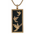 Embossed doves cremation pendant-rose & onyx cremation supplies and equipment product