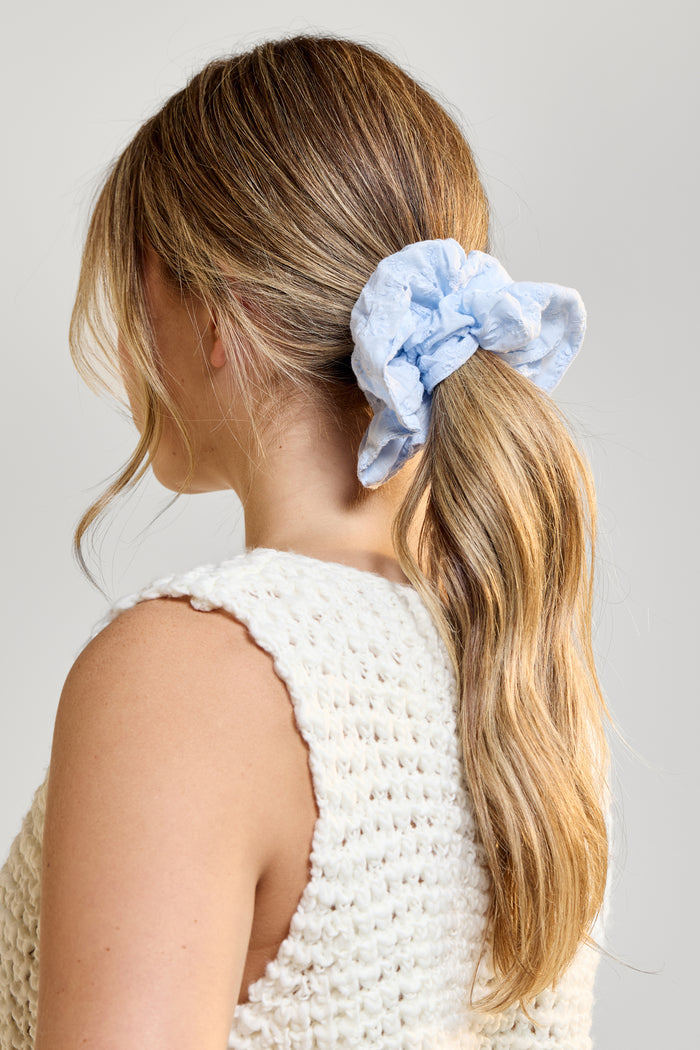 Eyelet Embroidery Scrunchie - A0355