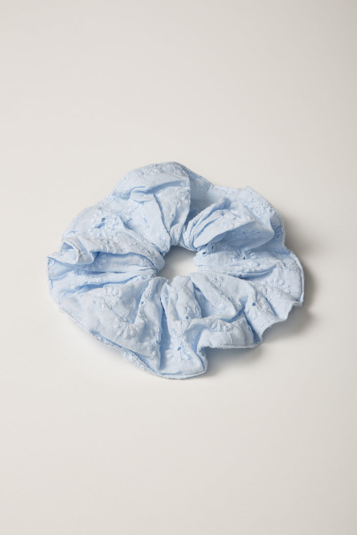 Eyelet Embroidery Scrunchie - A0355