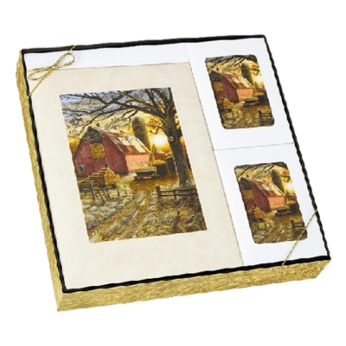 Farm harvest gift box set used in funeral service operations, from lynch supply