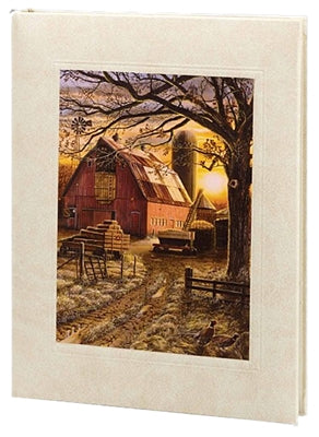 Farm harvest memorial register book used in funeral service operations, from lynch supply