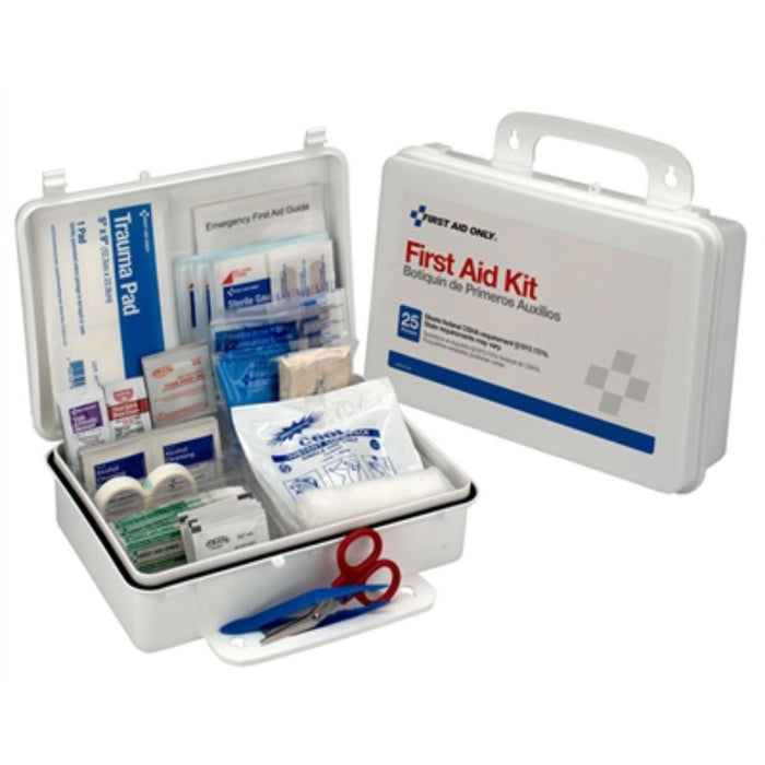 First aid kit for 25 people used in funeral service operations, from lynch supply