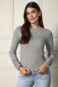 Fitted Boat Neck Top - 9132