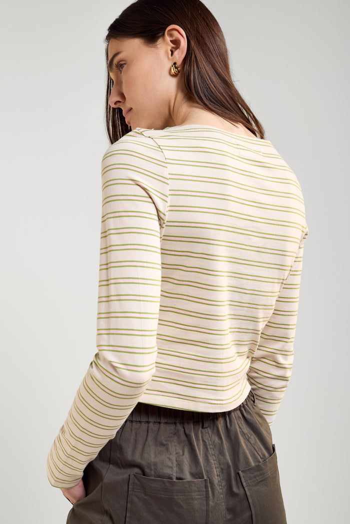 Fitted Boat Neck Top - 9197