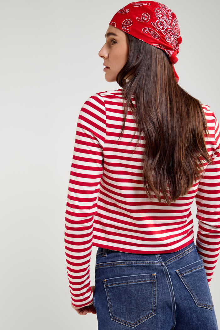 Fitted Boat Neck Top - 9197