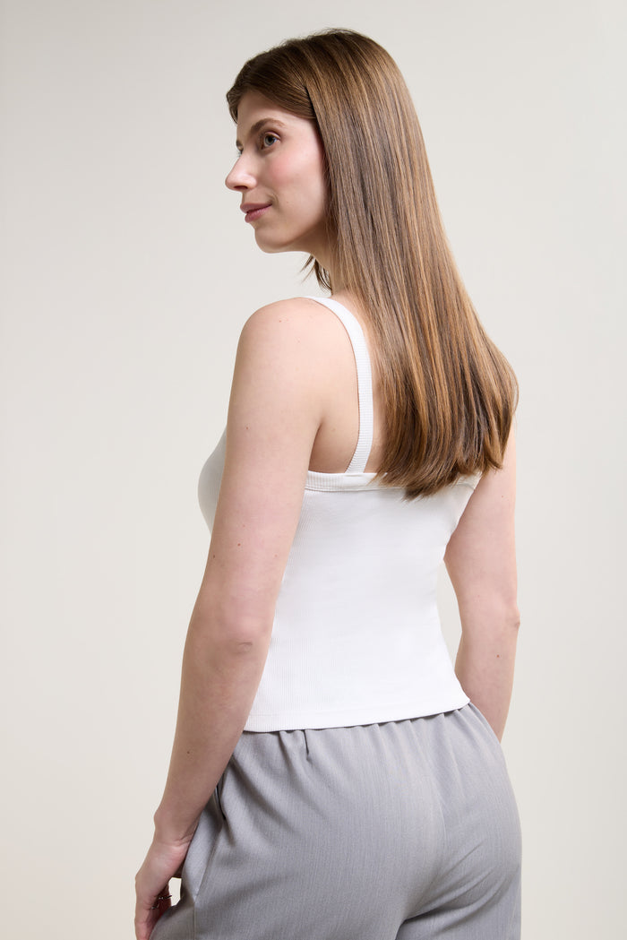 Fitted Ribbed Tank Top - 9175