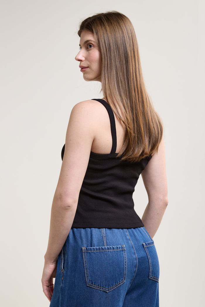 Fitted Ribbed Tank Top - 9175