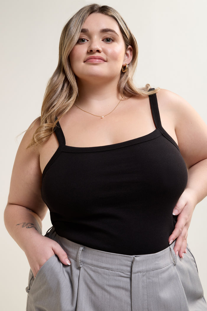 Fitted Ribbed Tank Top - 9175