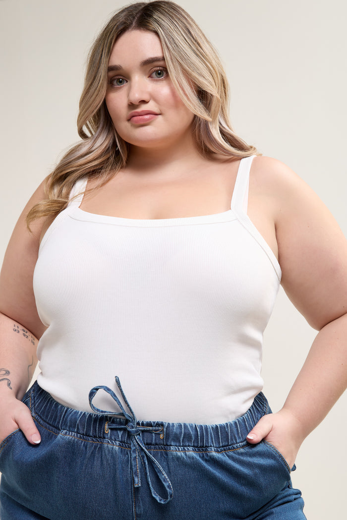 Fitted Ribbed Tank Top - 9175