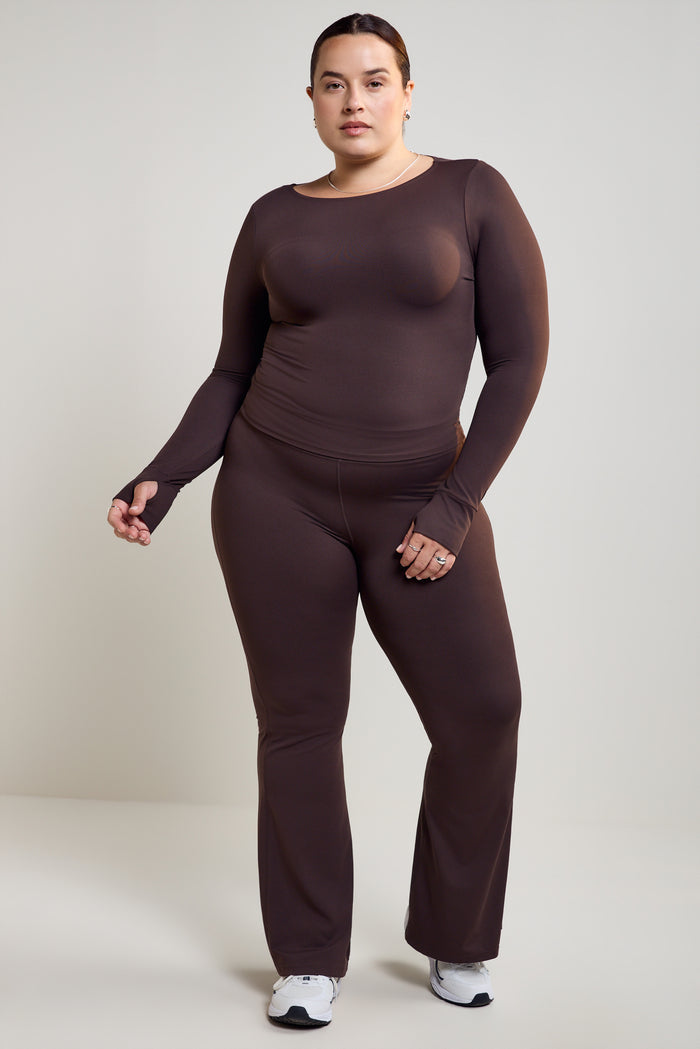 Fitted Stretch Boat-Neck Top - 9208