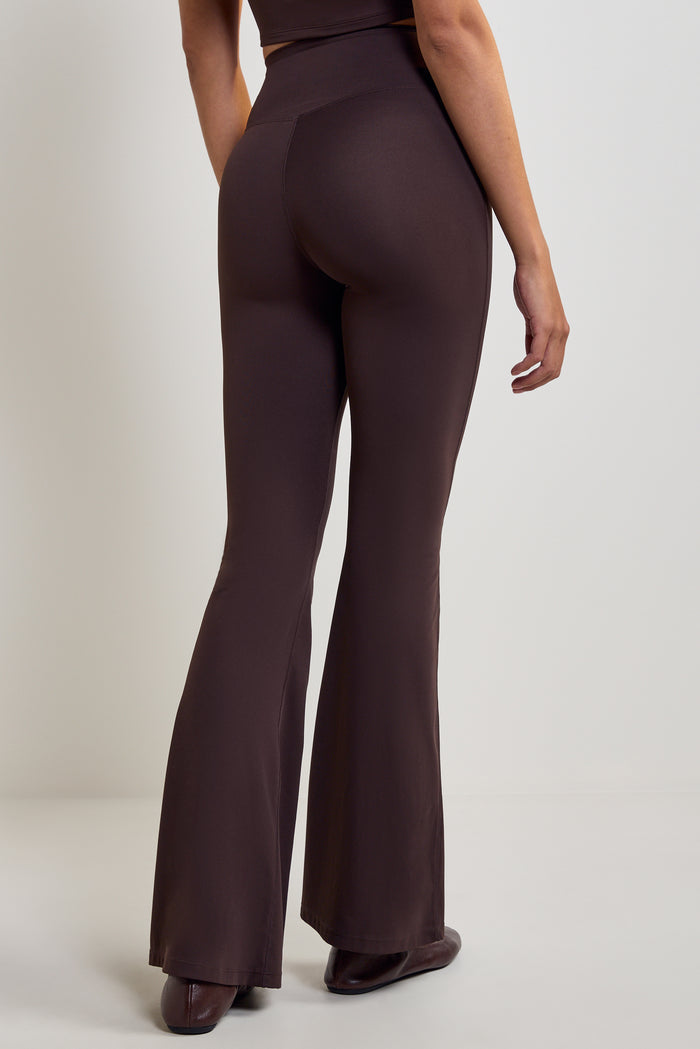 Flared Lined-Waist Leggings - 5143