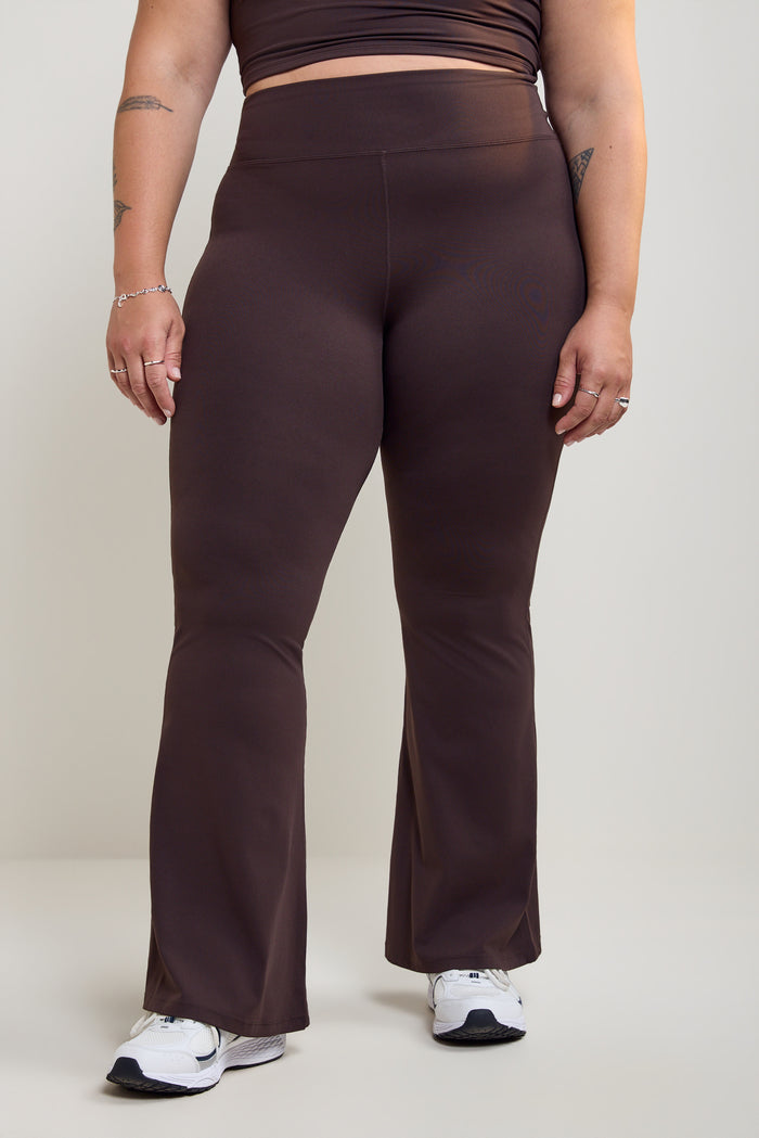 Flared Lined-Waist Leggings - 5143