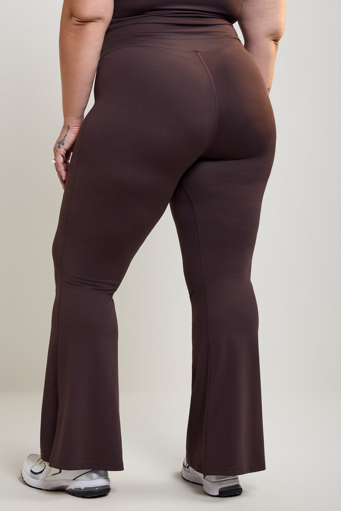 Flared Lined-Waist Leggings - 5143