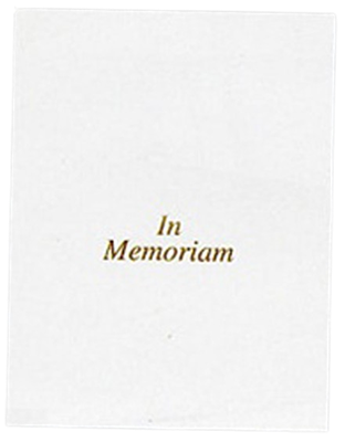 Fleur de lis series acknowledgement cards used in funeral service operations, from lynch supply