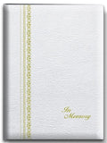 Fleur de lis series register books used in funeral service operations, from lynch supply