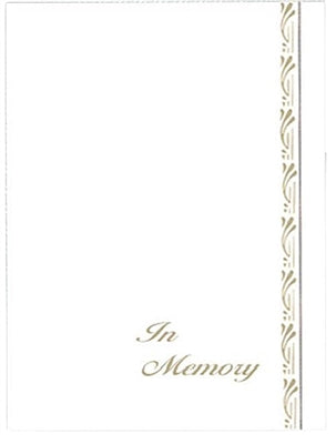 Fleur de lis service folders used in funeral service operations, from lynch supply