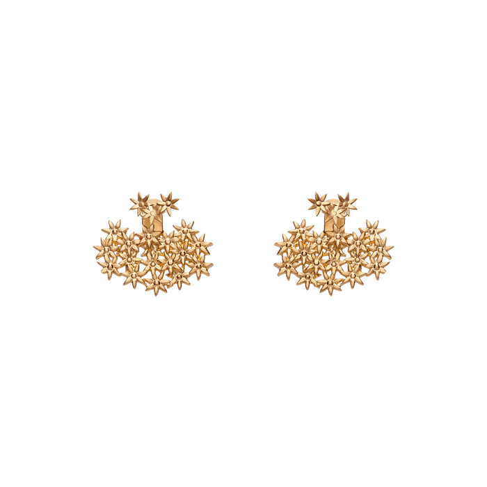 Flower Earring Back Small Yellow Gold Vermeil 14k Yellow Gold 18k Yellow Gold     Front First Pair | Single |