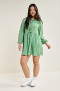 Front Tie Short Dress - 2218