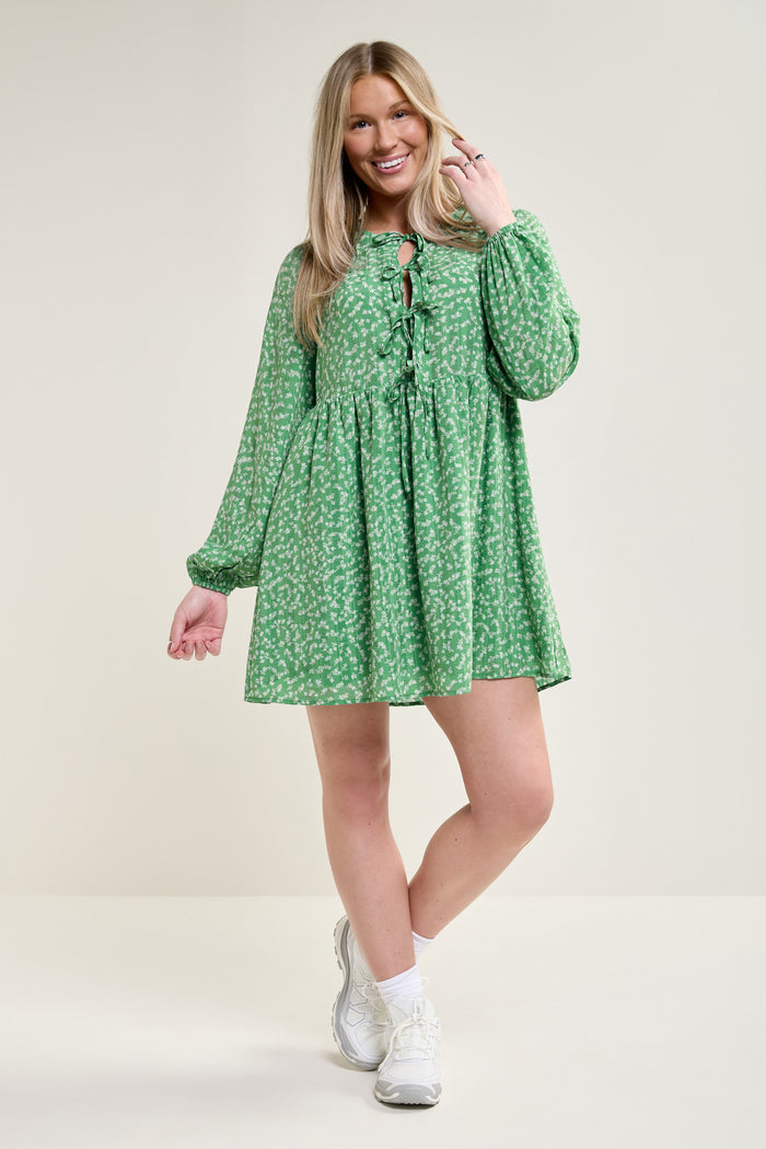 Front Tie Short Dress - 2218