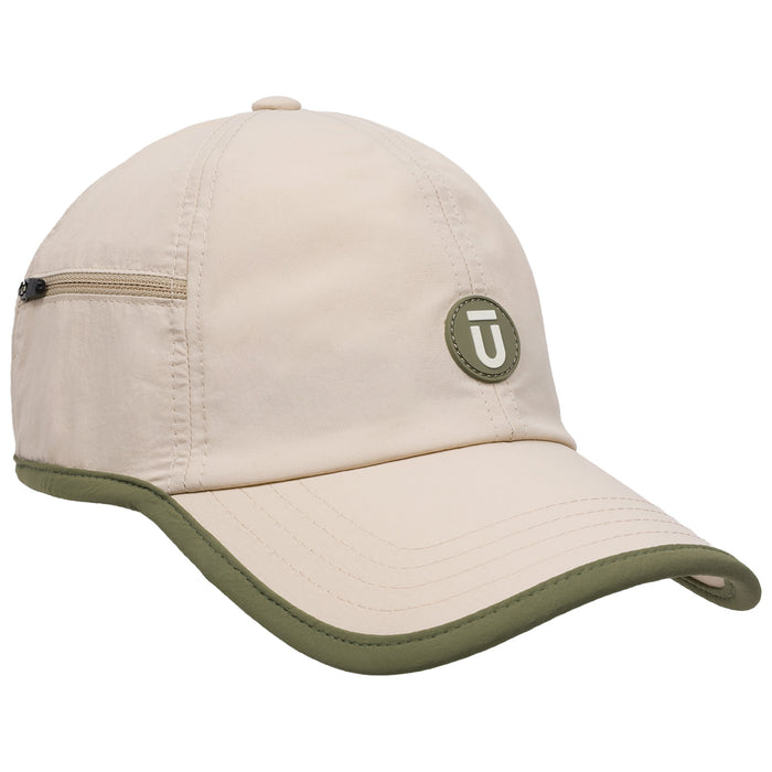 FŪL Contrast Binding Nylon Cap with Rubber Patch and Elastic Bungee hat
