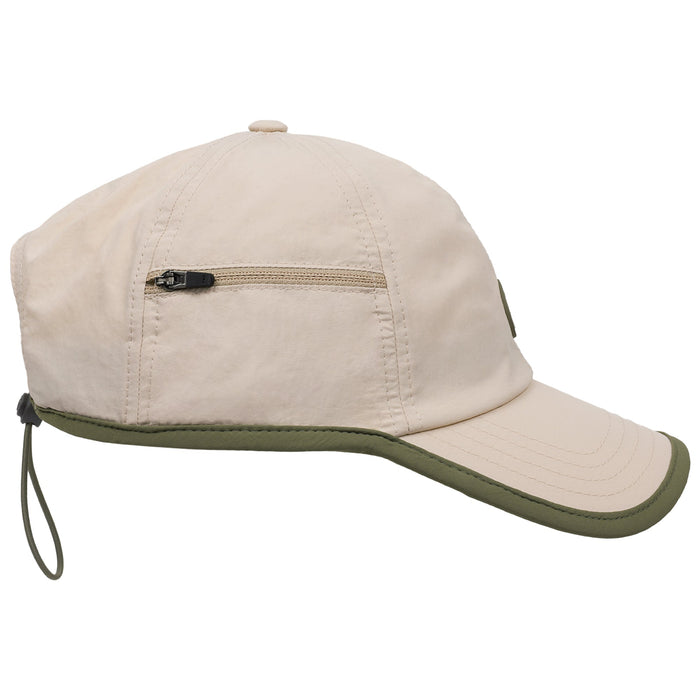 FŪL Contrast Binding Nylon Cap with Rubber Patch and Elastic Bungee hat