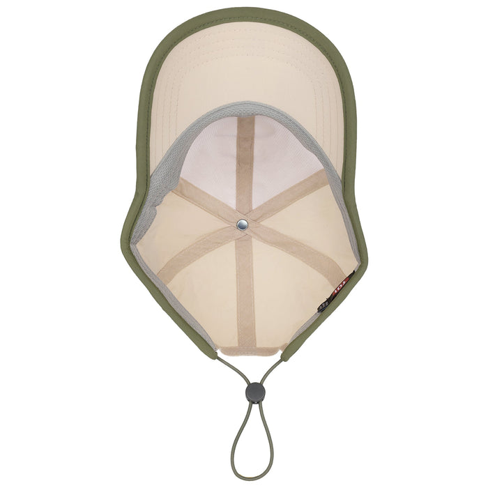 FŪL Contrast Binding Nylon Cap with Rubber Patch and Elastic Bungee hat