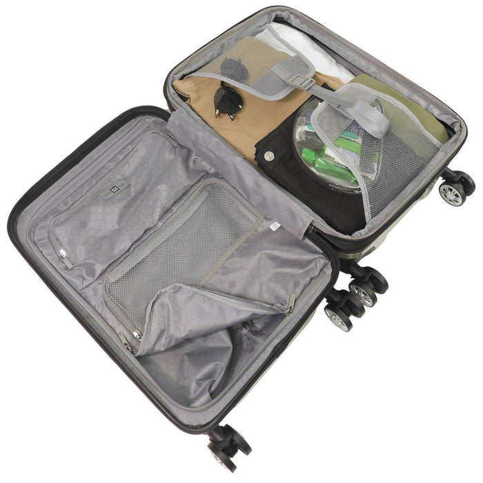 Ful Velocity 27" Expandable Silver Hardside Spinner Suitcase Luggage Check-in Bag