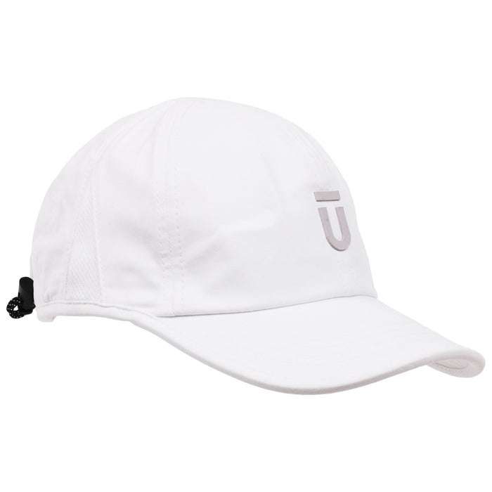 Ful All White Performance Cap with Ful logo, adjustable bungee strap and breathable mesh panels