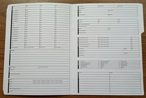 FUNERAL ARRANGEMENT FILE FOLDERS